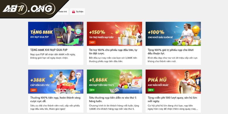 Khuyến mãi AB77 1 Giới thiệu những khuyến mãi AB77 hấp dẫn hiện nay
